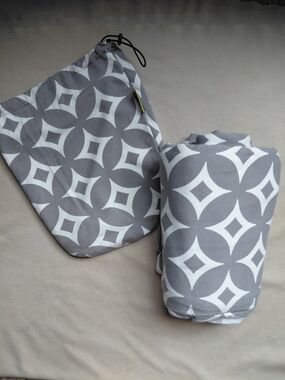 Boba Gray & White Geometric Swaddle Wrap NWOT